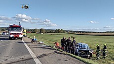 Jednoho lovka transportoval do Fakultní nemocnice vrtulník.