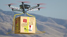 Drony u� n�kd fungují jako doru�ovatelé zásilek. (13. zá�í 2017)