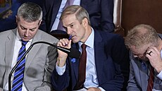 Jim Jordan na stedením jednání americké Snmovny reprezentant. (18. íjna...