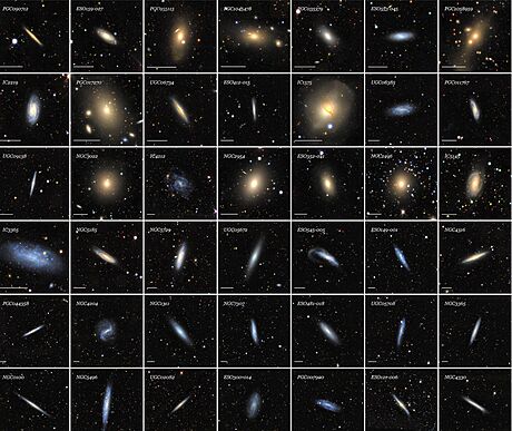 Mozaika sloená ze 42 galaxií, které jsou souástí mapy galaxií Siena Galaxy...