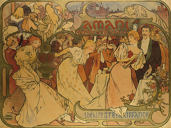 Muchv druhý plakát pro Théâtre de la Renaissance z roku 1895. Plakát se skládá...