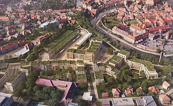 Tak by v budoucnu mohla vypadat lokalita u autobusového nádra�í v �eském...