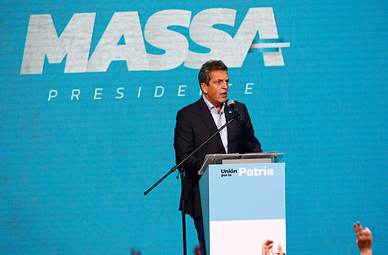 Kandidát na argentinského prezidenta Sergio Massa (22. íjna 2023)