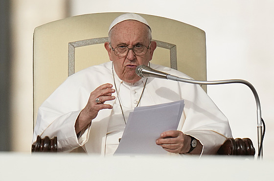 Pape Frantiek pi generální audienci (18. íjna 2023)