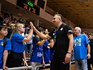 Postupová radost brnnských házenká po postupu do 3. kola Evropského poháru v...
