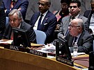 Generální tajemník OSN António Guterres pi setkání Rady bezpenosti OSN (24....
