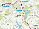 Trasa obchvatu Havova s napojenm na D48 mezi eskm Tnem a...
