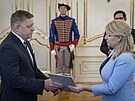 Slovenská prezidentka Zuzana aputová jmenovala vládu Roberta Fica. (25. íjna...