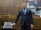 Slovenský premiér Robert Fico skládá poslanecký slib. (25. íjna 2023)