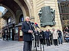 Václav Klaus pronesl svoji e ped Obecním domem.