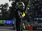 Lewis Hamilton z Mercedesu skonil ve VC Mexika 2023 na druhém míst.