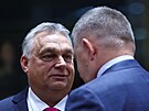 Slovenský premiér Robert Fico a jeho maarský protjek Viktor Orbán na summitu...