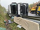 Nehoda kamionu v Karlovarské ulici v epích (20. íjna 2023)