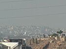 Aktuální pohled na hranici mezi pásmem Gazy a Izraelem