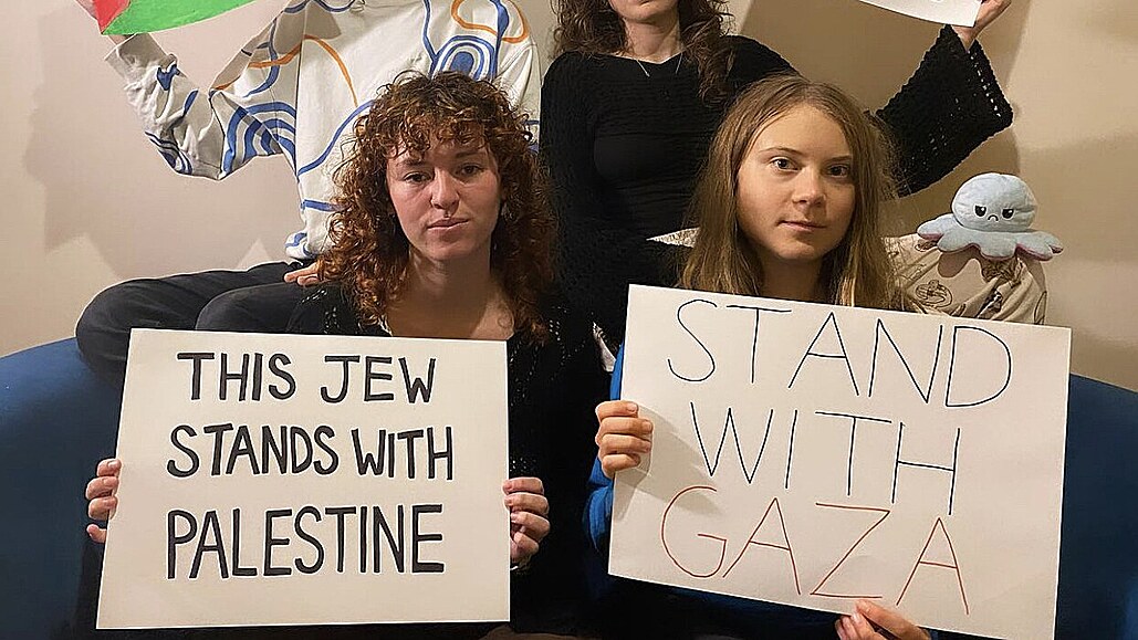 Greta Thunbergová dala na sociální síti najevo podporu Pásmu Gazy. (20. íjna...