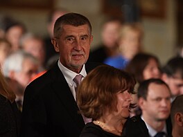 Andrej Babi na Praském hrad pi píleitosti pedávání státních vyznamenání....
