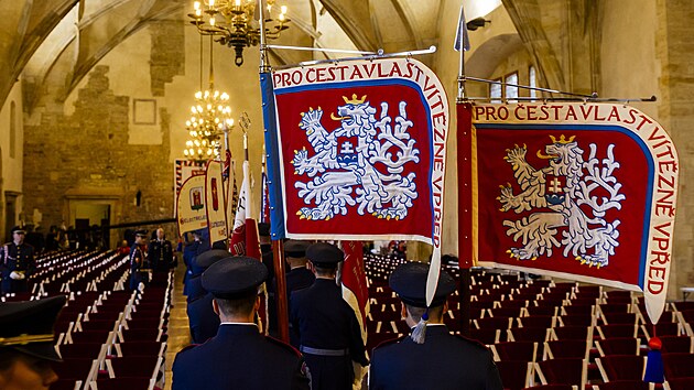 Na Pražském hradě proběhla zkouška předávání státních vyznamenání při příležitosti svátku 28. října. (27. října 2023)
