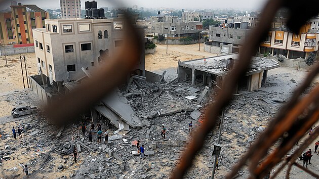 Izraelsk armda za posledn den podnikla 320 tok na cle radiklnho palestinskho hnut Hams v Psmu Gazy. (23. jna 2023)