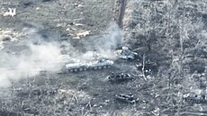 Destrukce ruských útoných kolon u Avdijivky (20. íjna 2023)