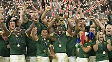 Ragbisté Jihoafrické republiky oslavují titul mistrů světa.