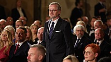 Premiér Petr Fiala na Pra�ském hrad� p�i p�íle�itosti p�edávání státních...
