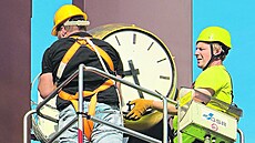 Ptitunový zrezlý kolos nahradí replika s pvodním ciferníkem.