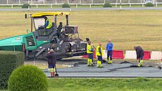 P�ípravy na MS v rallye na dosatihovém závodi�ti v Chuchli jsou v plném proudu