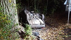 Mladý �idi� havaroval v sobotu v noci u Kn�mostu na Mladoboleslavsku. Narazil...