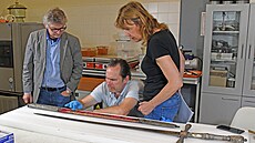 Me Jana z Rottalu zkoumají odborníci z Technického muzea v Brn. (íjen 2023)