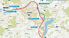 Trasa obchvatu Havíova s napojením na D48 mezi eským Tínem a...