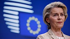 Pedsedkyn Evropské komise Ursula von der Leyenová na tiskové konferenci v den...