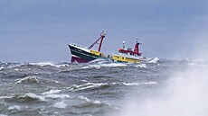 Rozbou�ené Baltské mo�e p�i bou�i v N�mecku, 20. �íjna 2023.  (20. �íjna 2023)