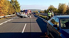 Nehoda na dálnici D10 poblí Bakova nad Jizerou (23. íjna 2023)