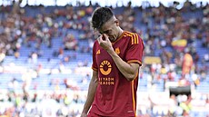 Stephan El Shaarawy z AS �ím krátce poté, co v ligovém zápase vst�elil gól...