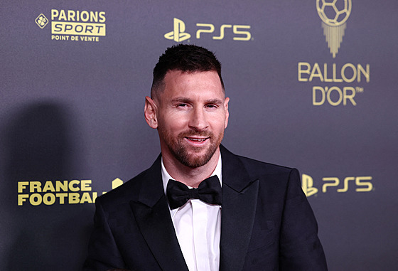 Lionel Messi na vyhláení ankety Zlatého míe 2023.