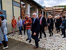 N�v�t�va prezidenta Petra Pavla v are�lu firmy WOOX v Jesen�ku. Ve flanelov�...