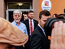N�v�t�va prezidenta Petra Pavla  a jeho doprovodu v Z�kladn� �kole V�penn�...