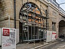 Zasklívání oblouku Negrelliho viaduktu (30. �íjna 2023)