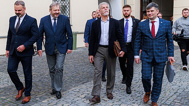 Prezident Petr Pavel zahjil v pondl rno dvoudenn nvtvu Olomouckho kraje na olomouck filozofick fakult Univerzity Palackho. (30. jna 2023)