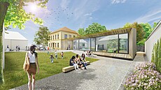 Vizualizace p�ístavby základní �koly v Kostelní Lhot�.