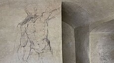 Jemné kresby uhlím, které n�kte�í odborníci p�ipisují Michelangelovi, jsou...