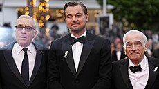 Robert De Niro, Leonardo DiCaprio a Martin Scorsese na canneské premiée snímku...