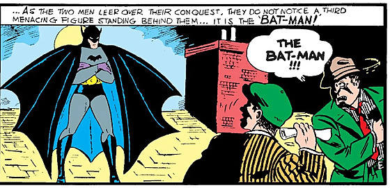 Pvodní Batman se kdysi nazýval pouze Bat-Man, ne dolo k úprav do dneního...