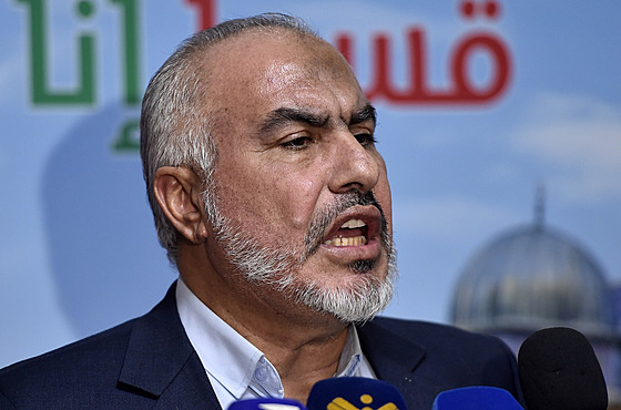 Pedstavitel politického kídla palestinského islamistického hnutí Hamás Ghází...