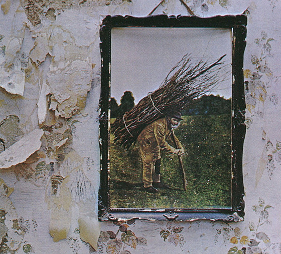 Obal tvrtého bezejmenného alba Led Zeppelin z roku 1971, které je bn...