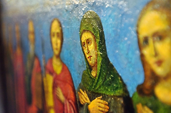 Motiv z muzea ukrajinských ikon, které se nachází na zámku v ukrajinském mst...