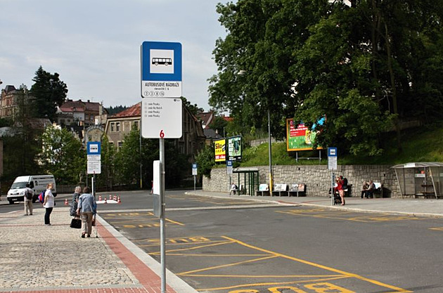 Autobusové nádraží v Jablonci
