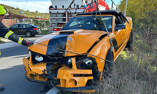 Řidič mustangu nezvládl řízení. Autem prorazil plot do pražské zoo