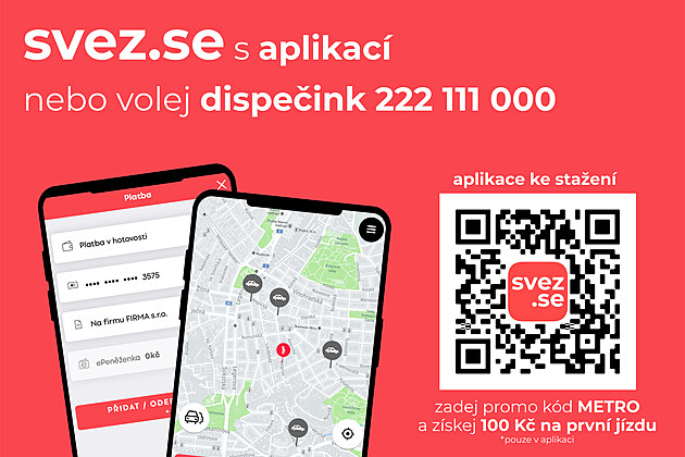 Desetitisíce Pražanů si již stáhlo aplikaci pro objednání taxi SVEZ.SE