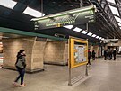 Vestibul revitalizované stanice metra Jiího z Podbrad. (2. listopadu 2023)